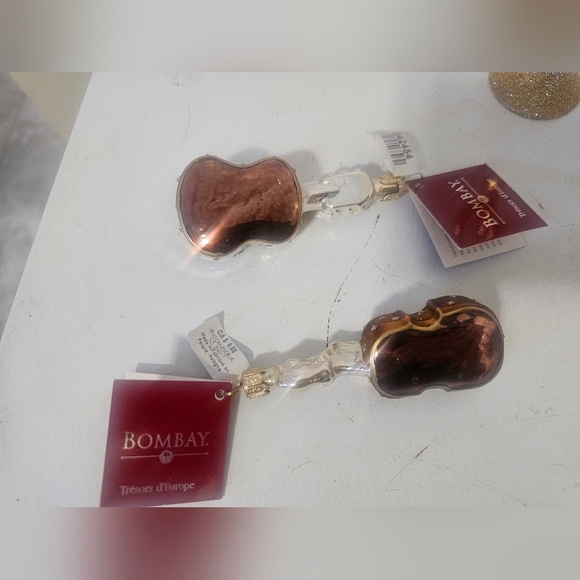 BOMBAY Christmas Glass Ornaments Set of 4 NWT - Picture 6 of 8